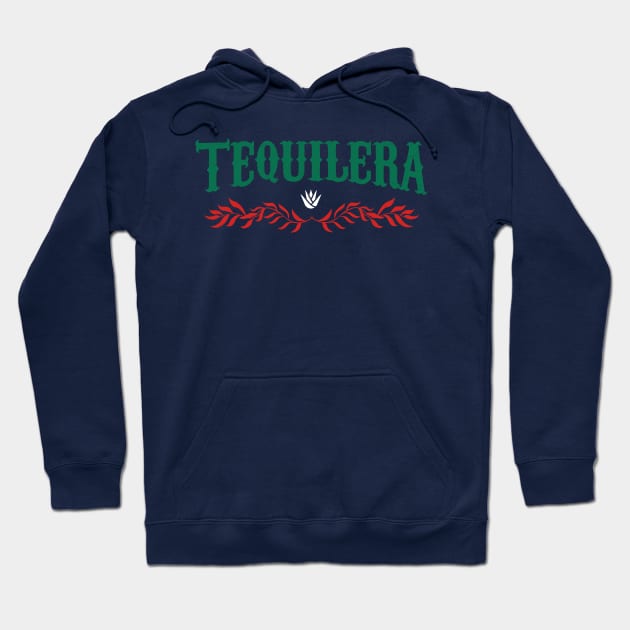 Tequilera - Mezcal - red and green Hoodie by verde